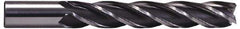 Hertel - 3/4", 4" LOC, 3/4" Shank Diam, 6-1/4" OAL, 4 Flute, High Speed Steel Square End Mill - Single End, Uncoated, Spiral Flute, 30° Helix, Right Hand Cut, Right Hand Flute - USA Tool & Supply