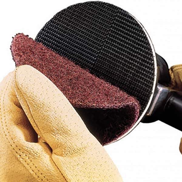 3M - 4" Diam, Aluminum Oxide Hook & Loop Disc - Coarse Grade, Nonwoven, - USA Tool & Supply