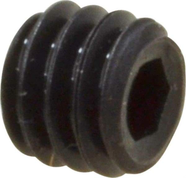 Value Collection - #6-40 UNF, 1/8" OAL, Cup Point Set Screw - Grade 8 Alloy Steel, 1/16" Key - USA Tool & Supply