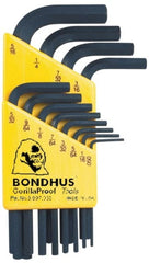 Bondhus - 12 Piece L-Key Hex Key Set - USA Tool & Supply