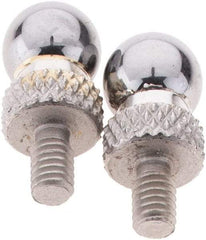NES - #4-48, 1/4" Ball Diam, Carbide Ball Contact Point - 1/4" Contact Point Length - USA Tool & Supply