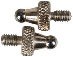 NES - #4-48, 1/8" Ball Diam, Carbide Ball Contact Point - 1/4" Contact Point Length - USA Tool & Supply