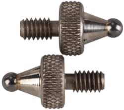 NES - #4-48, 3/32" Ball Diam, Carbide Ball Contact Point - 1/4" Contact Point Length - USA Tool & Supply