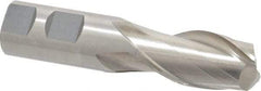 Interstate - 1", 2" LOC, 1" Shank Diam, 4-1/2" OAL, 2 Flute, High Speed Steel Square End Mill - Single End, Uncoated, Spiral Flute, 30° Helix, Centercutting, Right Hand Cut, Right Hand Flute - USA Tool & Supply