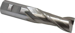 Interstate - 1", 2-1/2" LOC, 1" Shank Diam, 5" OAL, 2 Flute, High Speed Steel Square End Mill - Single End, Uncoated, Spiral Flute, 30° Helix, Centercutting, Right Hand Cut, Right Hand Flute - USA Tool & Supply