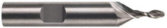 Weldon - 1" Diam, 2-1/4" LOC, 2 Flute High Speed Steel Ball End Mill - Uncoated, Single End, 4-3/4" OAL, 1" Shank Diam, Spiral Flute - USA Tool & Supply