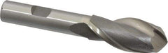 Interstate - 3/4" Diam, 1-5/8" LOC, 2 Flute High Speed Steel Ball End Mill - Uncoated, Single End, 3-5/8" OAL, 1/2" Shank Diam, Spiral Flute - USA Tool & Supply