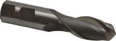 Interstate - 7/8" Diam, 2" LOC, 2 Flute High Speed Steel Ball End Mill - Uncoated, Single End, 4-1/4" OAL, 7/8" Shank Diam, Spiral Flute - USA Tool & Supply