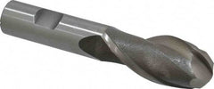 Interstate - 1" Diam, 2-1/4" LOC, 2 Flute High Speed Steel Ball End Mill - Uncoated, Single End, 4-9/16" OAL, 3/4" Shank Diam, Spiral Flute - USA Tool & Supply