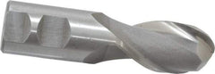 Interstate - 1-1/4" Diam, 2-1/2" LOC, 2 Flute High Speed Steel Ball End Mill - Uncoated, Single End, 5" OAL, 1-1/4" Shank Diam, Spiral Flute - USA Tool & Supply
