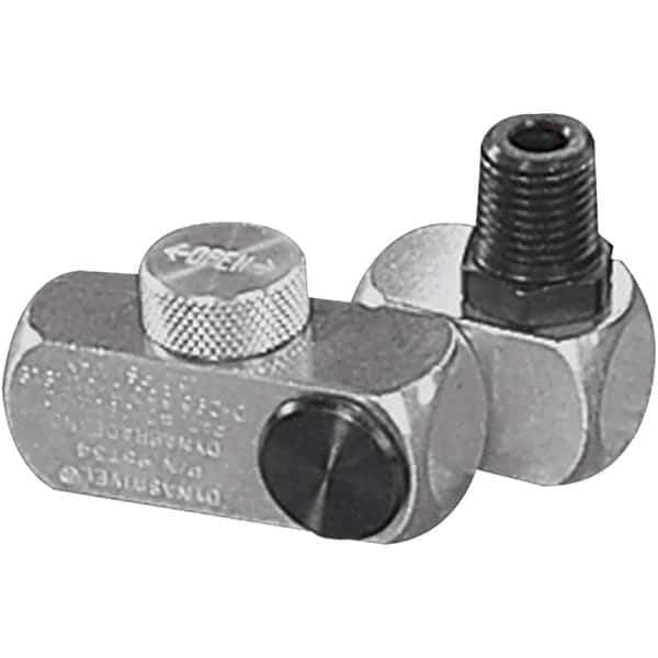 Dynabrade - 1/4 Male x Female NPT Pneumatic Hose Swivel Fitting - Aluminum - USA Tool & Supply