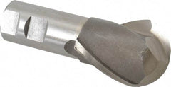 Interstate - 2" Diam, 2-1/2" LOC, 2 Flute High Speed Steel Ball End Mill - Uncoated, Single End, 5" OAL, 1-1/4" Shank Diam, Spiral Flute - USA Tool & Supply