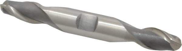 Interstate - 7/16" Diam, 13/16" LOC, 2 Flute High Speed Steel Ball End Mill - Uncoated, Double End, 3-3/4" OAL, 1/2" Shank Diam, Spiral Flute - USA Tool & Supply