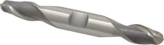 Interstate - 7/16" Diam, 13/16" LOC, 2 Flute High Speed Steel Ball End Mill - Uncoated, Double End, 3-3/4" OAL, 1/2" Shank Diam, Spiral Flute - USA Tool & Supply