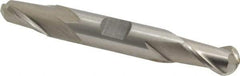 Interstate - 1/2" Diam, 13/16" LOC, 2 Flute High Speed Steel Ball End Mill - Uncoated, Double End, 3-3/4" OAL, 1/2" Shank Diam, Spiral Flute - USA Tool & Supply