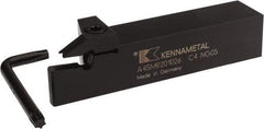 Kennametal - 1.02" Max Depth of Cut, 10mm Min Groove Width, 6" OAL, Right Hand Indexable Grooving Cutoff Toolholder - 10 Seat Size, 1-1/4" Shank Height x 1-1/4" Shank Width, A4..10.. Insert Style, A4SM Toolholder Style, Series A4 - USA Tool & Supply