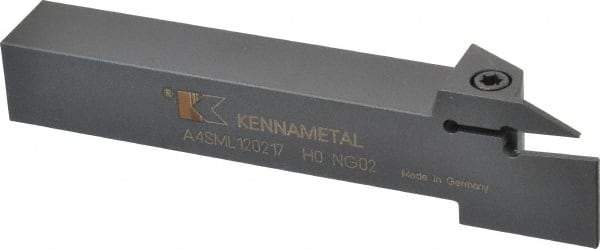Kennametal - External Thread, 0.67" Max Depth of Cut, 0.079" Min Groove Width, 5" OAL, Left Hand Indexable Grooving Cutoff Toolholder - 3/4" Shank Height x 3/4" Shank Width, A4..02.. Insert Style, A4SM Toolholder Style, Series A4 - USA Tool & Supply