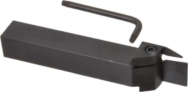 Kennametal - External Thread, 0.67" Max Depth of Cut, 0.079" Min Groove Width, 5" OAL, Right Hand Indexable Grooving Cutoff Toolholder - 3/4" Shank Height x 3/4" Shank Width, A4..02.. Insert Style, A4SM Toolholder Style, Series A4 - USA Tool & Supply