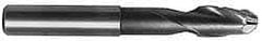 Hertel - 1/2" Diam, 1" LOC, 2 Flute High Speed Steel Ball End Mill - Uncoated, Single End, 4" OAL, 1/2" Shank Diam, Spiral Flute - USA Tool & Supply