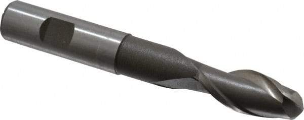 Interstate - 5/8" Diam, 1-3/8" LOC, 2 Flute High Speed Steel Ball End Mill - Uncoated, Single End, 4-5/8" OAL, 5/8" Shank Diam, Spiral Flute - USA Tool & Supply