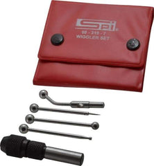 SPI - 0.0002 Inch Accuracy, Single End, Center Finder Set Mechanical - 0.1 Inch Head Diameter, Includes 4 Attachments, Case, Holder, 4 Pieces - USA Tool & Supply