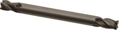Interstate - 3/16", 9/32" LOC, 3/16" Shank Diam, 2" OAL, 4 Flute, High Speed Steel Square End Mill - Double End, Uncoated, Spiral Flute, Centercutting, Right Hand Cut, Right Hand Flute - USA Tool & Supply