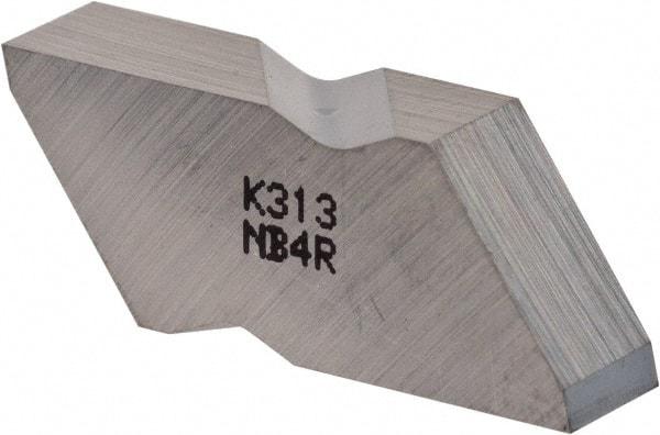 Kennametal - 4NB Grade K313, 6.48mm Cutting Width Carbide Grooving Insert - Right Hand, Uncoated - USA Tool & Supply