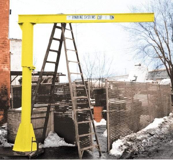 Value Collection - 250 Lb Load Capacity, Steel Jib Crane - Pillar Base Jib - USA Tool & Supply