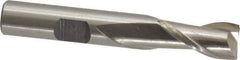Interstate - 10mm, 13/16" LOC, 3/8" Shank Diam, 2-1/2" OAL, 2 Flute, Cobalt Square End Mill - Single End, Uncoated, Spiral Flute, Centercutting, Right Hand Cut, Right Hand Flute - USA Tool & Supply