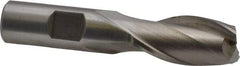 Interstate - 18mm, 1-5/16" LOC, 5/8" Shank Diam, 3-5/16" OAL, 2 Flute, Cobalt Square End Mill - Single End, Uncoated, Spiral Flute, Centercutting, Right Hand Cut, Right Hand Flute - USA Tool & Supply