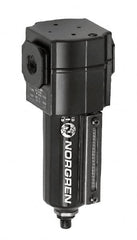 Norgren - 3/8" Port, 7.51" High x 2.68" Wide General Purpose Filter Inter with Aluminum Bowl, Manual Drain - USA Tool & Supply