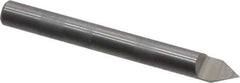 Accupro - 60° Incl Angle, 5/32" Shank Diam, 1-1/2" OAL, 5/32" Cut Diam, Conical Engraving Cutter - 3/16" LOC, 1 Flute, Right Hand Cut, Micrograin Solid Carbide, Uncoated - USA Tool & Supply