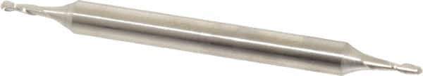 Made in USA - 1/16" Diam, 3/16" LOC, 2 Flute Cobalt Ball End Mill - Double End, 2-1/4" OAL, 3/16" Shank Diam - USA Tool & Supply