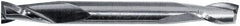 Hertel - 11/32", 3/4" LOC, 3/8" Shank Diam, 3-1/2" OAL, 2 Flute, Solid Carbide Square End Mill - Double End, AlTiN Finish, 30° Helix, Centercutting, Right Hand Cut - USA Tool & Supply