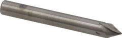 Made in USA - 1/4" Shank Diam, 5 Flute 60° Solid Carbide Countersink - Bright Finish, 2" OAL, Right Hand Cut - USA Tool & Supply