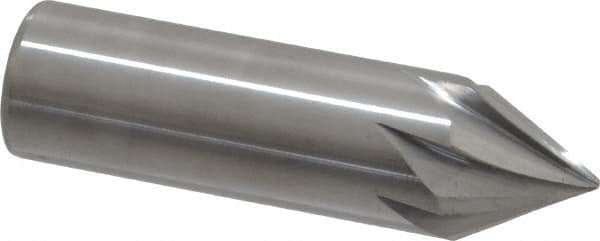 Made in USA - 1/2" Shank Diam, 7 Flute 60° Solid Carbide Countersink - USA Tool & Supply