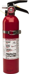 Kidde - 2.6 Lb, 1-A:10-B:C Rated, Dry Chemical Fire Extinguisher - 3-1/4" Diam x 15" High, 100 psi, 15' Discharge in 12 sec, Rechargeable, Seamless Aluminum Cylinder - USA Tool & Supply