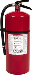 Kidde - 18 Lb, 6-A:80-B:C Rated, Dry Chemical Fire Extinguisher - 7" Diam x 21.6" High, 195 psi, 20' Discharge in 22 sec, Rechargeable, Steel Cylinder - USA Tool & Supply