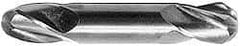Hertel - 1/2" Diam, 1" LOC, 4 Flute High Speed Steel Ball End Mill - Uncoated, Double End, 4-1/8" OAL, 1/2" Shank Diam - USA Tool & Supply