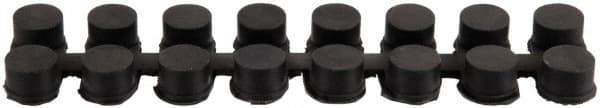 Wearwell - 9" Long x 2-3/16" Wide x 7/8" Thick, Anti-Fatigue Modular Matting Connector - Black, For Dry & Wet Areas, Series 477 - USA Tool & Supply