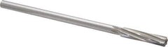 Alvord Polk - 3/8" High Speed Steel 6 Flute Chucking Reamer - Spiral Flute, 0.3105" Straight Shank, 1-3/4" Flute Length, 7" OAL - USA Tool & Supply