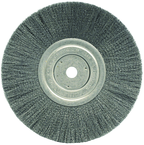 8" Diameter - 5/8" Arbor Hole - Crimped Stainless Straight Wheel - USA Tool & Supply