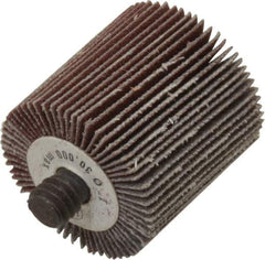 Camel Grinding Wheels - 1" Diam x 1" Face Width, Very Fine Aluminum Oxide Coated Mounted Flap Wheel - 1/4-20 Threaded Mount, 180 Grit, 30,000 Max RPM - USA Tool & Supply