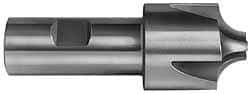 Hertel - 11/32" Radius, 1-1/8" Mill Diam, 3 Flute Cobalt Corner Rounding End Mill - Single End, Uncoated, 3-1/4" OAL, 1/2" Shank Diam - USA Tool & Supply