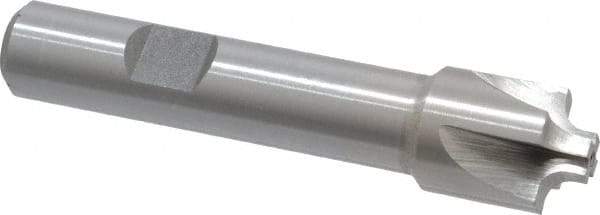 Interstate - 1/8" Radius, 5/8" Mill Diam, 4 Flute High Speed Steel Corner Rounding End Mill - Single End, Uncoated, 3" OAL, 1/2" Shank Diam - USA Tool & Supply