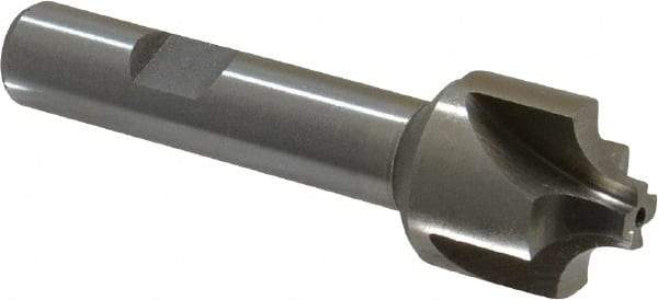 Interstate - 15/64" Radius, 7/8" Mill Diam, 4 Flute High Speed Steel Corner Rounding End Mill - Single End, Uncoated, 3-1/8" OAL, 1/2" Shank Diam - USA Tool & Supply