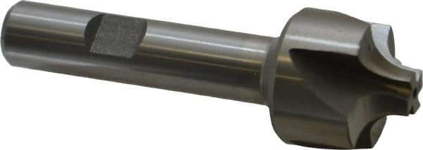 Interstate - 1/4" Radius, 1" Mill Diam, 4 Flute High Speed Steel Corner Rounding End Mill - Single End, Uncoated, 3-1/8" OAL, 1/2" Shank Diam - USA Tool & Supply