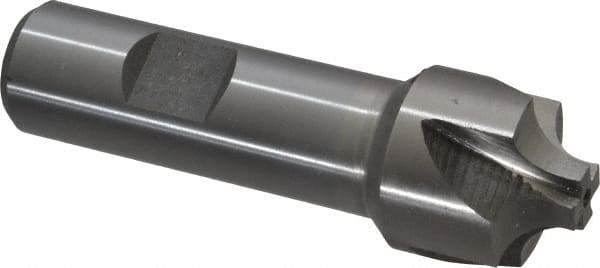 Interstate - 1/4" Radius, 1" Mill Diam, 4 Flute High Speed Steel Corner Rounding End Mill - Single End, Uncoated, 3-1/4" OAL, 3/4" Shank Diam - USA Tool & Supply