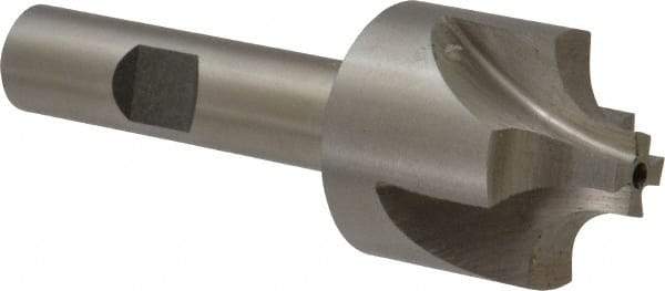 Interstate - 9/32" Radius, 1-1/8" Mill Diam, 4 Flute High Speed Steel Corner Rounding End Mill - Single End, Uncoated, 3-1/4" OAL, 1/2" Shank Diam - USA Tool & Supply