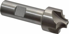 Interstate - 9/32" Radius, 1-1/8" Mill Diam, 4 Flute High Speed Steel Corner Rounding End Mill - Single End, Uncoated, 3-1/4" OAL, 3/4" Shank Diam - USA Tool & Supply